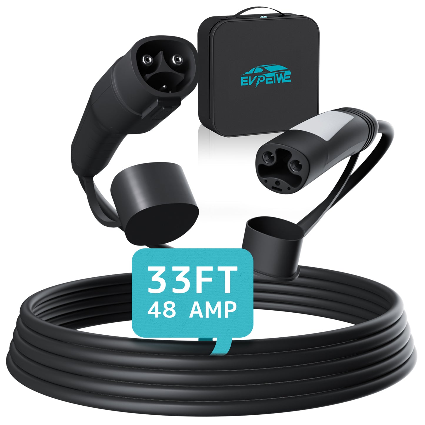 EVPEIWE NACS (Tesla) EV Charger Extension Cable 33FT, 48A/11kW