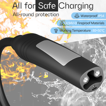 EVPEIWE Type 2 to NACS EV Charger Extension Cable 16FT, 32A/7.2kW