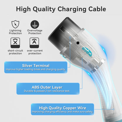 EVPEIWE Type2 to Type2 EV Charging Cable, Single/Three Phase 16A/32A(3.6/7.2/11/22KW)