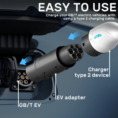 EVPEIWE Type2 to GB/T EV Adapter 32A 250V
