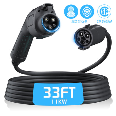 EVPEIWE SAE J1772 EV Charger Extension Cable 21FT/33FT, 11kW