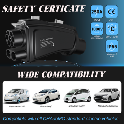 EVPEIWE CCS2 to CHAdeMO Charging Adapter 250A 1000V