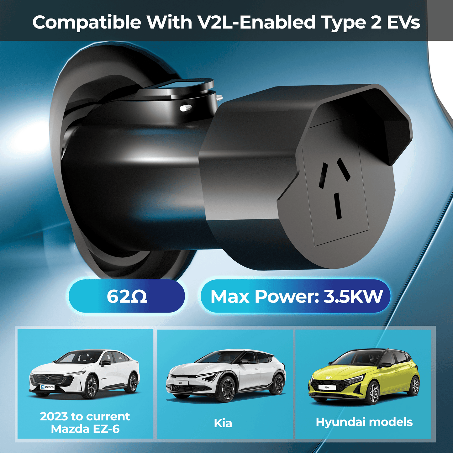 EVPEIWE Type 2 V2L Adapter 16A 240V