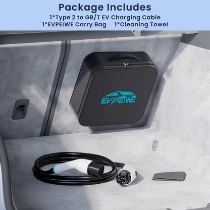 EVPEIWE Type 2 to GB/T EV Charging Cable 5M, 7kW & 22kW 32A AC Cord