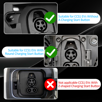 EVPEIWE CCS2 to CCS1 EV Charging Adapter, 250kW Max DC/AC Fast Charger Connector