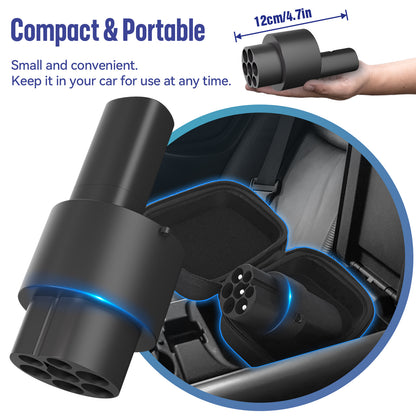 Type 2 to NACS Adapter for Tesla, 80A/240V